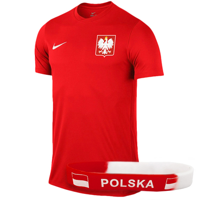 EURO 2024 NIKE Polska Koszulka Męska Kibica Reprezentacja + bransoletka ZESTAW
