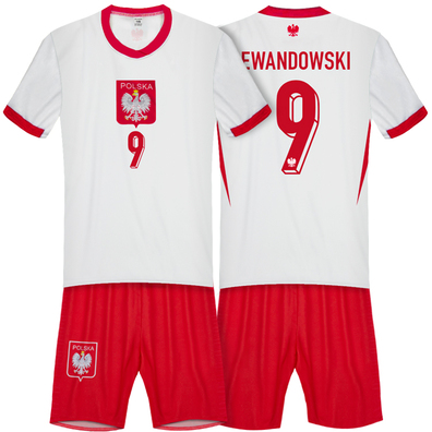 EURO 2024 POLSKA LEWANDOWSKI 9 Strój Piłkarski Koszulka spodenki