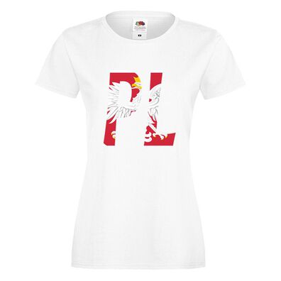 Koszulka Damska T-shirt Polska PL Duże