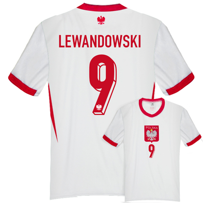 EURO 2024 POLSKA LEWANDOWSKI 9 Koszulka Piłkarska Dziecięca 